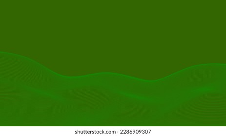 Fondo verde Líneas de onda Verde brillante. Diseño de olas verdes que fluyen. Onda digital abstracta. Flujo. Ilustración de vectores de línea para el concepto de innovación tecnológica futurista moderno Diseño gráfico de fondo Espacio