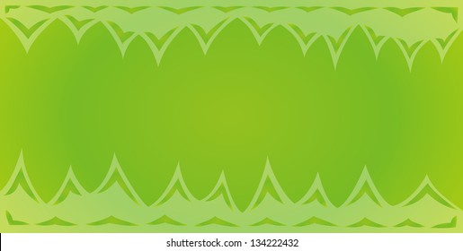 green background of the cave with spikes on the top and bottom