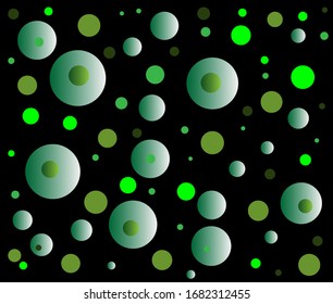 Green background with circles in different shades of green.