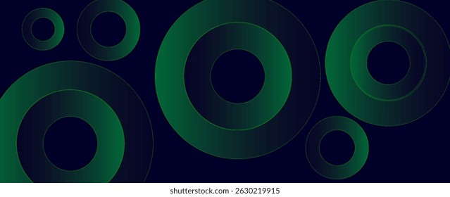 A green background with circles of different sizes and colors. The circles are arranged in a way that creates a sense of movement and energy. Scene is dynamic and lively, vector