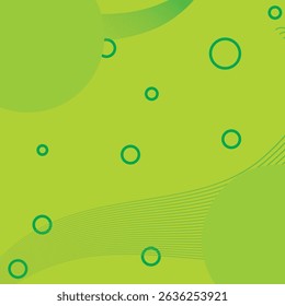 A green background with a lot of circles. The circles are of different sizes and are scattered all over the background