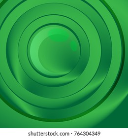 Green background with circles. Template with balls