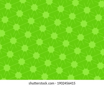 Green background with circles that resemble blooming flowers connected to each other