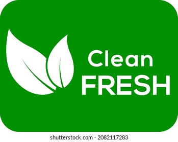 Green background clean fresh logo or icon ,clean fresh vector logo