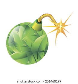green background clean nature circle ball vector