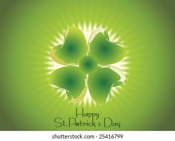 green background with clover floral, 17th march celebration