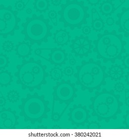 Fondo verde con ruedas cognitivas.