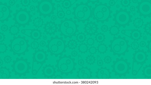 Fondo verde con ruedas cognitivas.