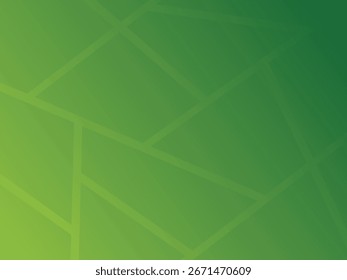 fundo verde, combinado com linhas retas irregulares e um toque de gradação de cor