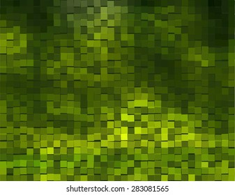 Green Background With cubes, Vector Illustration eps 10