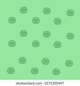 green background with cute leaf design