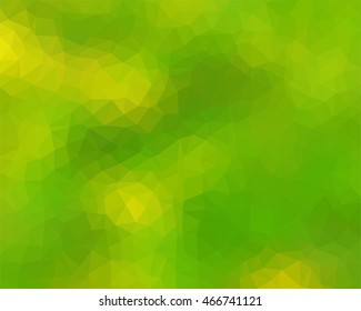Green background of dark and light triangles. Mosaic backdrop of geometric shapes. Abstract pattern stacked