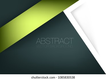 Green background and green dark space with triangle and geometric element for design