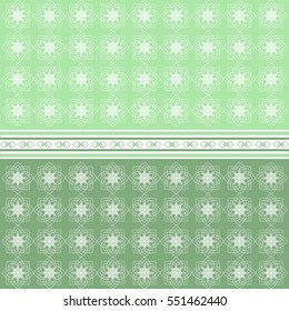green background with delicate flowers