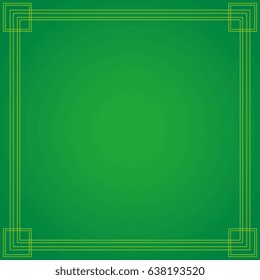 Green background design with decorative edge line