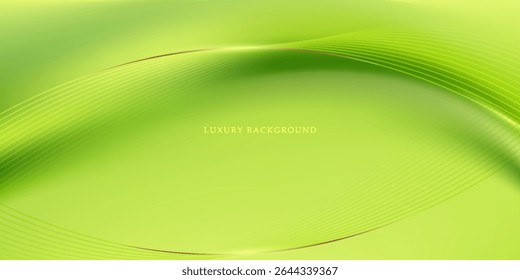 Green background design with luxury gold effect elements. vector graphic eps10