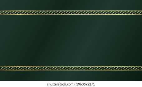 Green background design with a mix of gold lines.