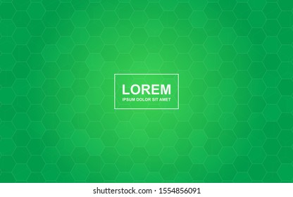 Green Background Design for Presentation or Background. Modern Background with Hexagon Motif