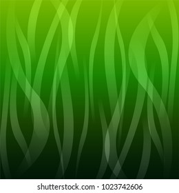 Green Background design with wavy transparent stripes