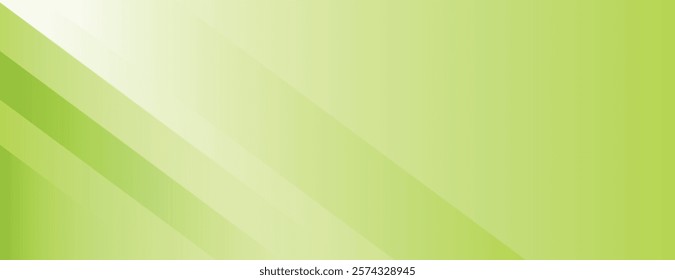 A green background with diagonal stripes. The background features a smooth gradient texture, blending light and dark green shades. Vector design. Shiny stripe background. Green background vector.