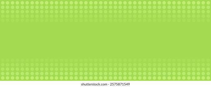 Green background with a dotted pattern. The background is bright green with a smooth texture and subtle green circles. Vector. Minimal halftone background. Green background vector.