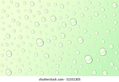 Green background with drops