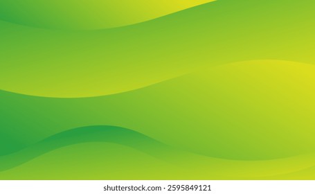 green background. Dynamic sound wave. Design element. Vector illustration