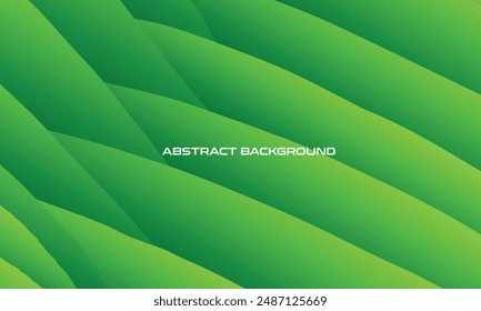 Green background dynamic textured geometric element. Modern gradient light vector illustration.