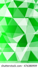 green background with elements of a polygonal pattern. vector illustration. to design banner