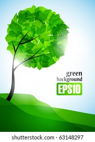 green background, eps10