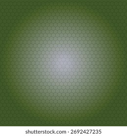 A green background features a subtle hexagonal honeycomb pattern with a soft, bright vignette effect in the center.