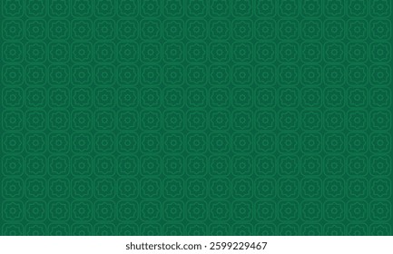 A green background featuring an intricate Islamic geometric pattern. This design incorporates traditional Muslim ornaments and arabesque motifs, suitable for cultural and religious themes