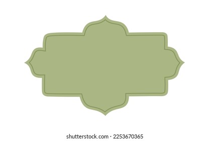 Icono plano de fondo verde Marco tradicional para imágenes. Ilustración del vector