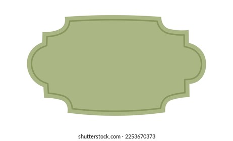 Green background flat icon Traditional frame for pictures. Vector illustration