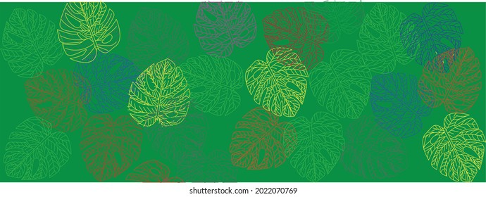 fondo verde. Patrón floral. Fondo de hojas