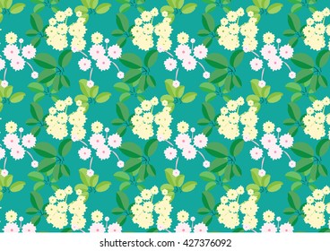 green background flowers 