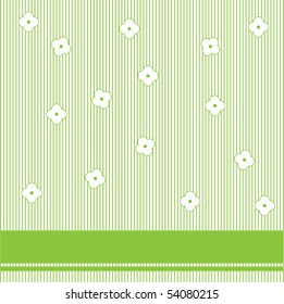 green background with flowers