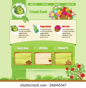 Green background for food template