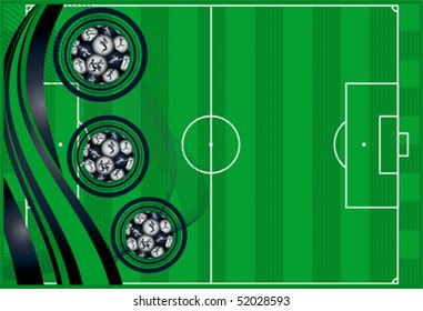 green background football court, isolated on white background, clipping path included, vector