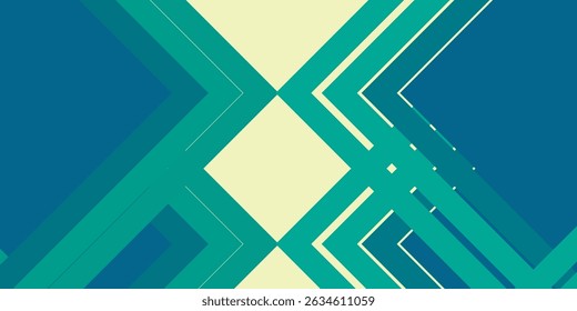 Green Background Geometric Overlap Layer Paper Cut on Dark with Space Design.eps10