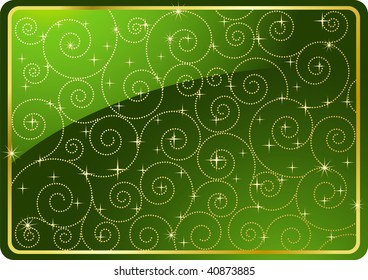 Green Background with Gold Lines