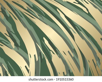Fondo verde con líneas de oro con patrones
