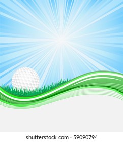 Green Background Golf Ball Stock Vector (Royalty Free) 59090794 ...