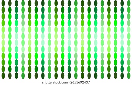 fundo verde, tom gradiente de verde no plano de fundo com padrão de bola de ponto oval, repita a faixa vertical, padrão repleto, design de padrão sem fim para impressão de tecido, anexar cortina frisada