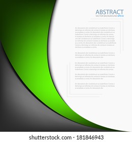 Green background graphic circle curve line for text and message modern web design