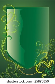 green background with growing vines