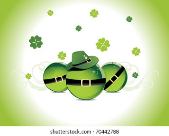green background with happy st patrick day elements