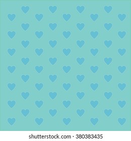 Green background with hearts