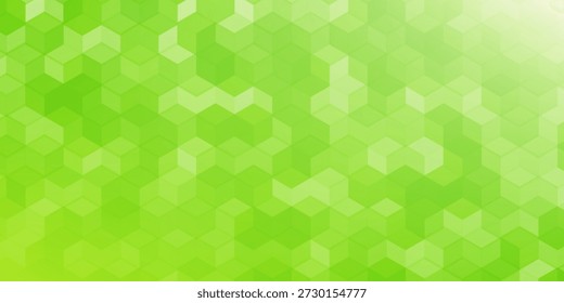 Green background with Hexagon Mosaic. Vector vertical bright wallpaper with juicy colors - Symbol of Eco and Natural.vector illustration.     