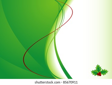 green background with holly